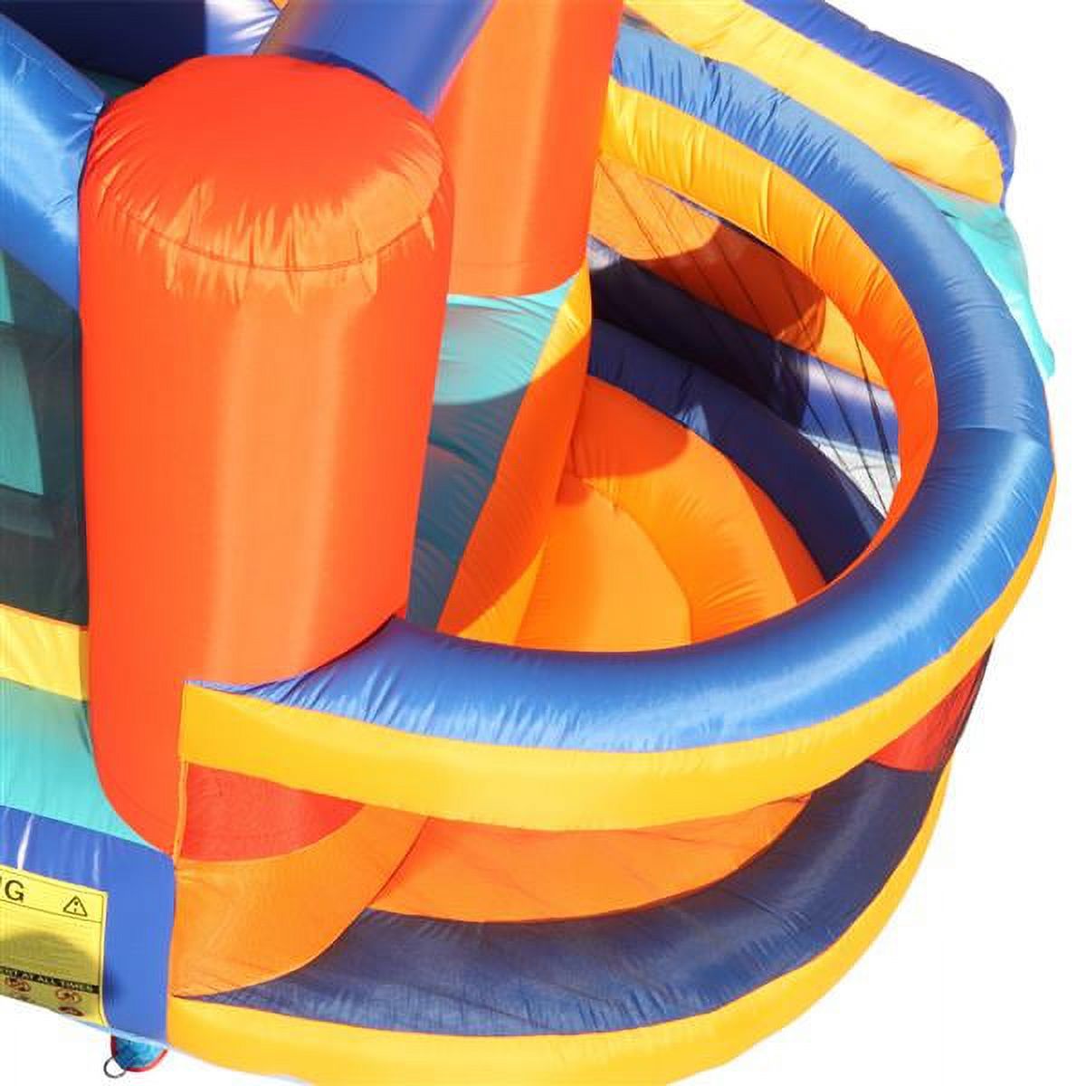Inflatable Bounce House Slide Bouncer with Basketball Hoop Climbing Wall A814118