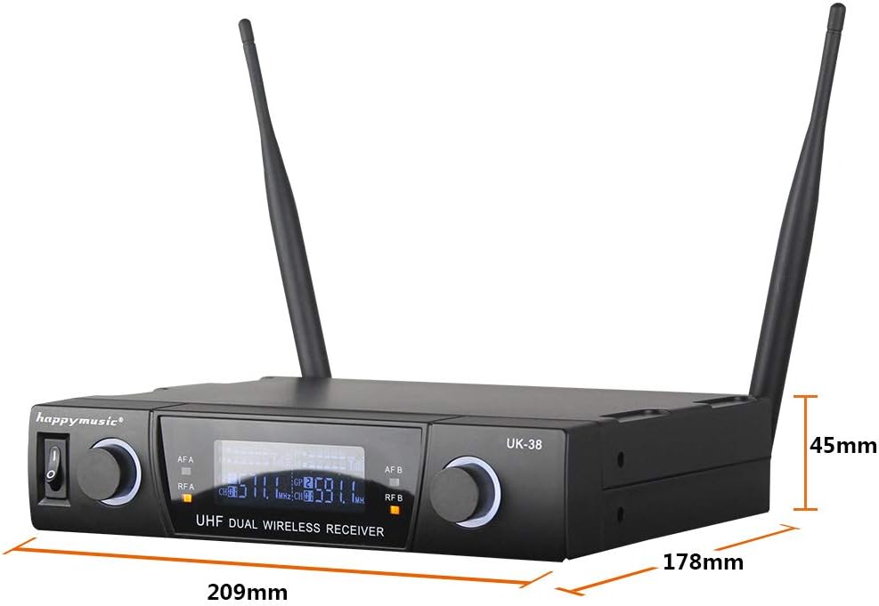 Dual UHF Wireless Microphone System, Pack of 2 B45793