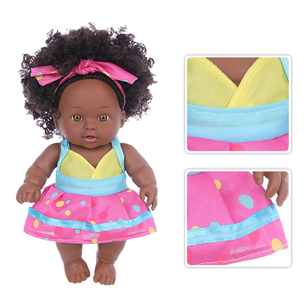 8 Inch Black Baby Dolls With Clothes S99821