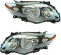 Headlight Assembly for 2009 2010 Toyota Corolla Driver and Passenger Side Q40565