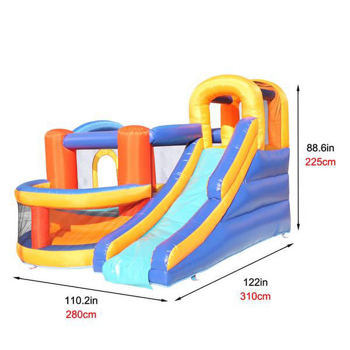 Inflatable Bounce House Slide Bouncer with Basketball Hoop Climbing Wall A814118