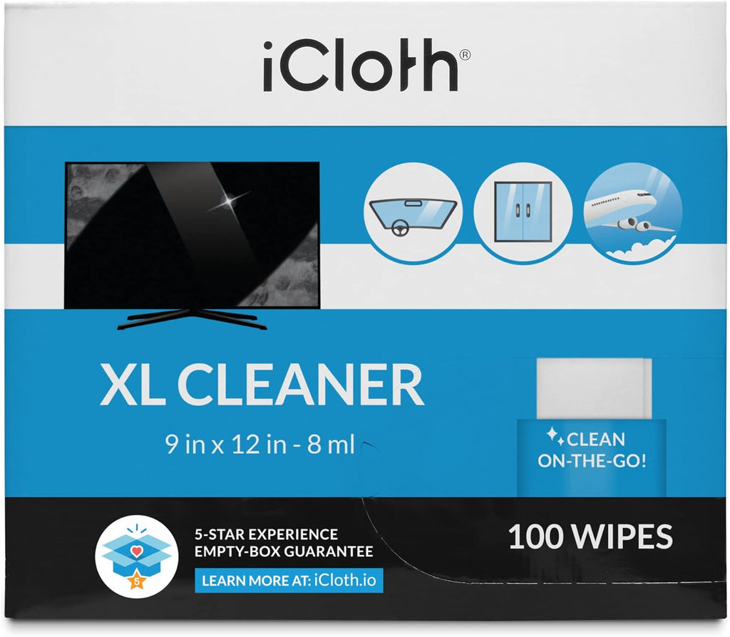 Screen Cleaning Wipes, 100 Wipes, Extra Large, Individually Wrapped, Pack of 2 N106