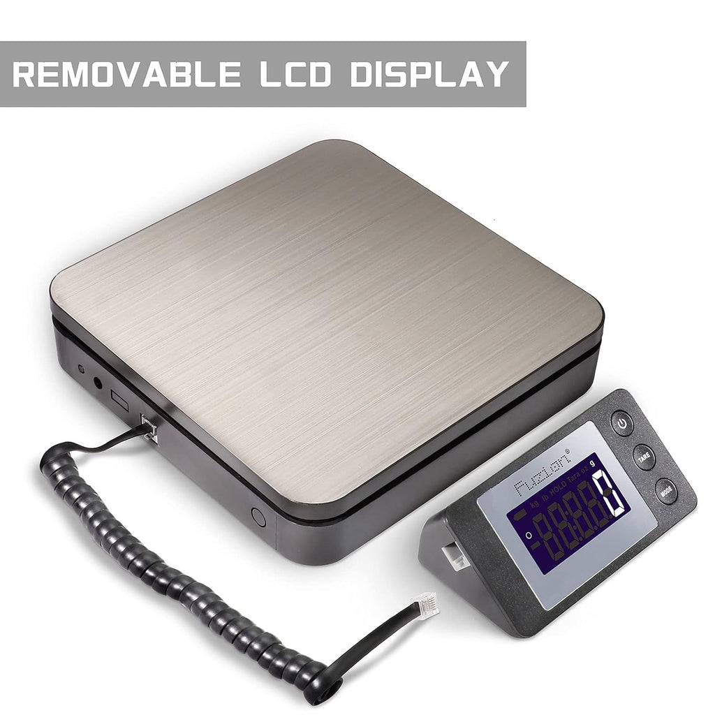 88Lb x 0.1oz Digital Shipping Scale, Stainless Steel Postal Scale with Tare Function, 4 Weighing Modes, Ac Adapter, Pack of 2 T4506