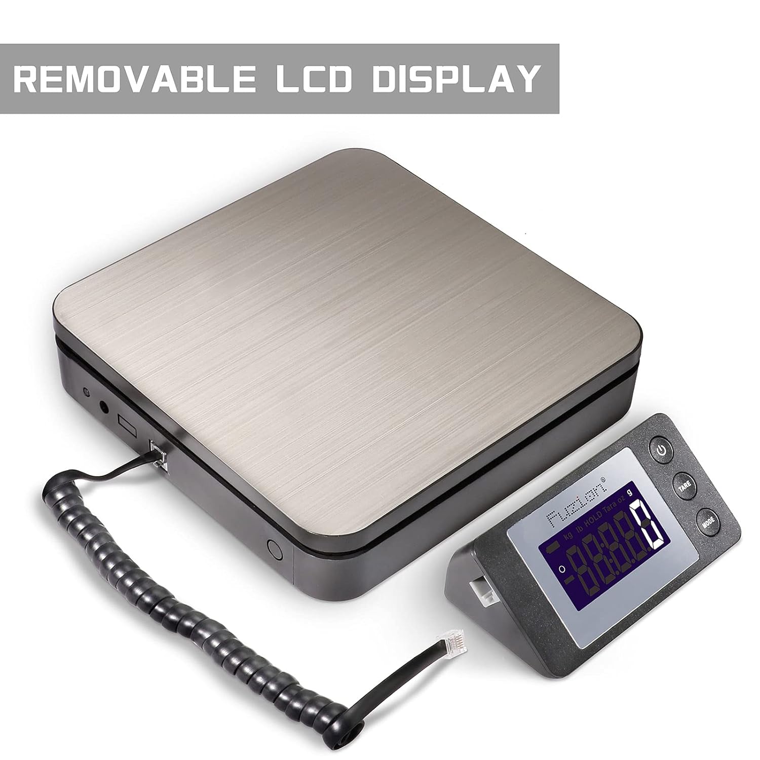88Lb x 0.1oz Digital Shipping Scale, Stainless Steel Postal Scale with Tare Function, 4 Weighing Modes, Ac Adapter, Pack of 2 T4506
