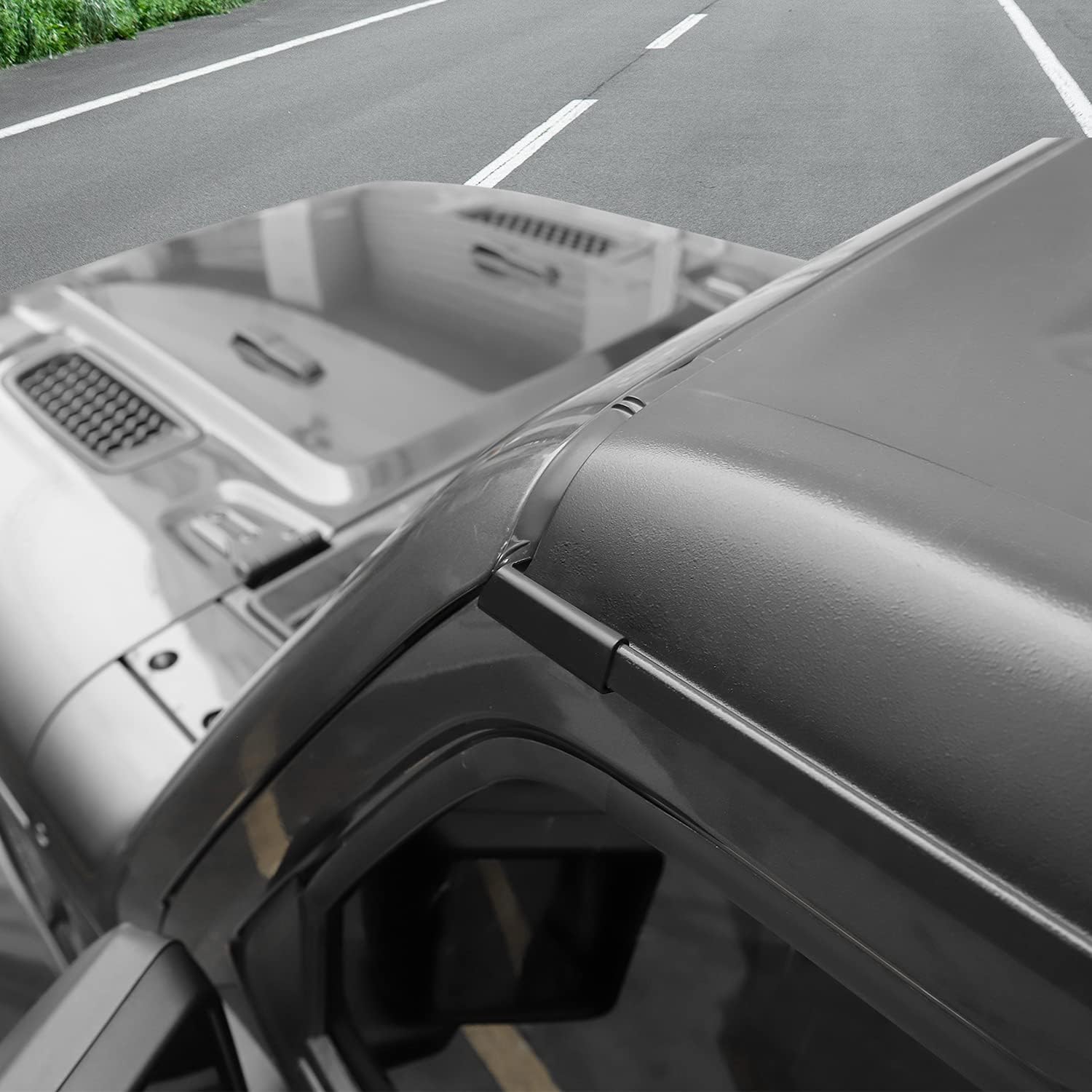 Black ABS Rain Gutter Deflector for Jeep Wrangler JL JLU & Gladiator JT, 1 Pair C229