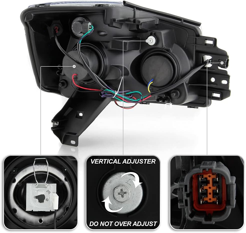 Black Housing LED Projector Headlights Pair E545245