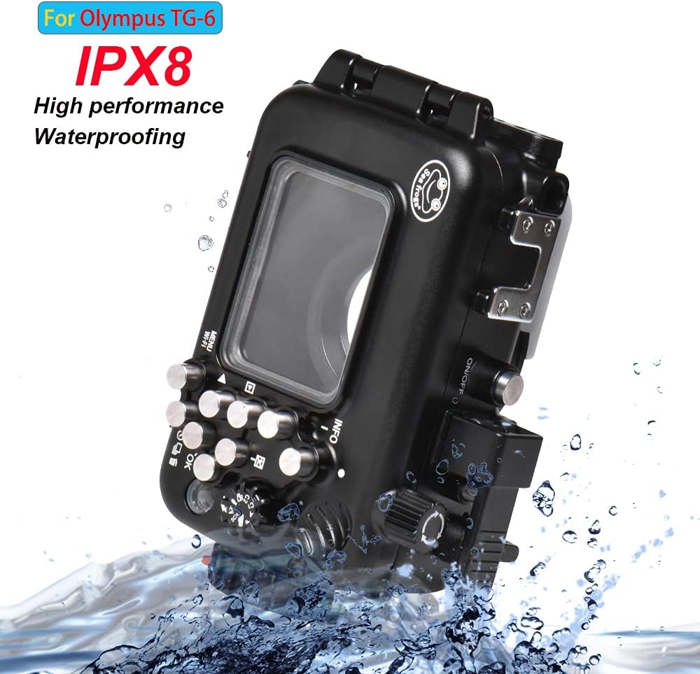Black Aluminum Underwater Housing for Olympus TG-6 P5630