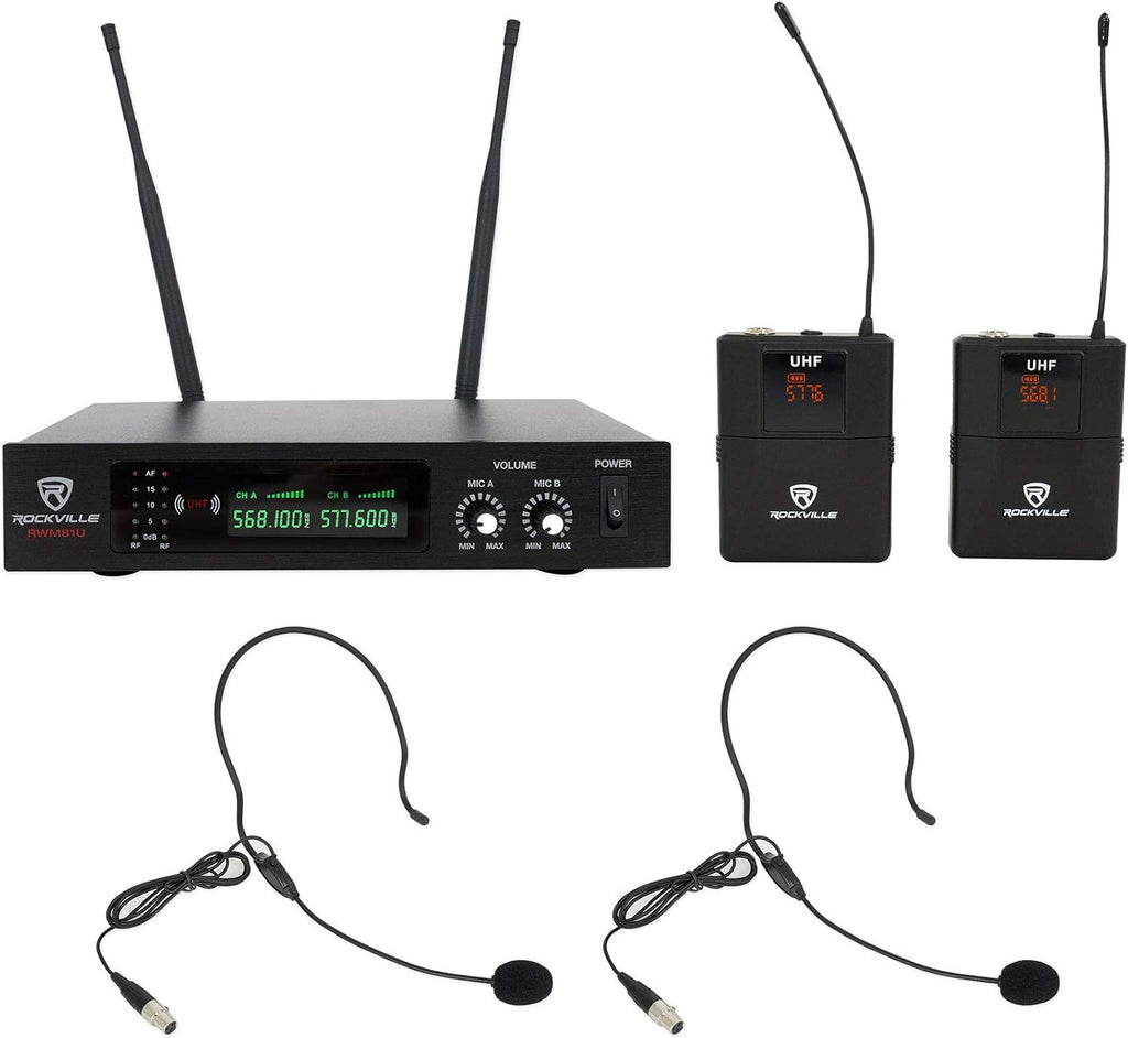 Quad Wireless UHF Handheld/Headset Microphone System 20 Channel N8769