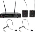Quad Wireless UHF Handheld/Headset Microphone System 20 Channel N8769