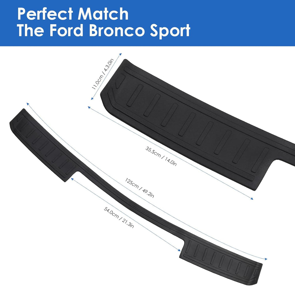 Black Scratch Resistant Car Bumper Guard Pack of 2 D7965