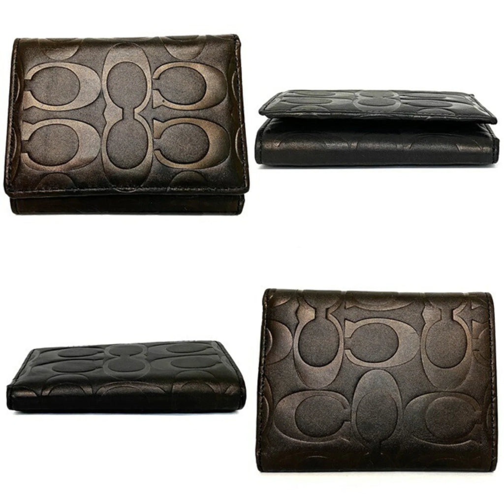 Dark Brown Leather Tri-Fold Wallet O29097