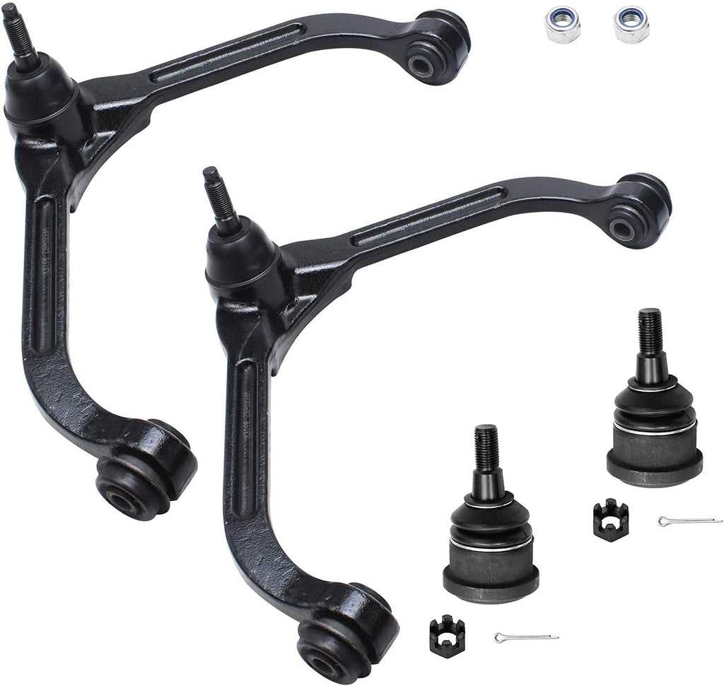 4pc Front Upper Control Arms Assembly & Lower Ball Joints S3852