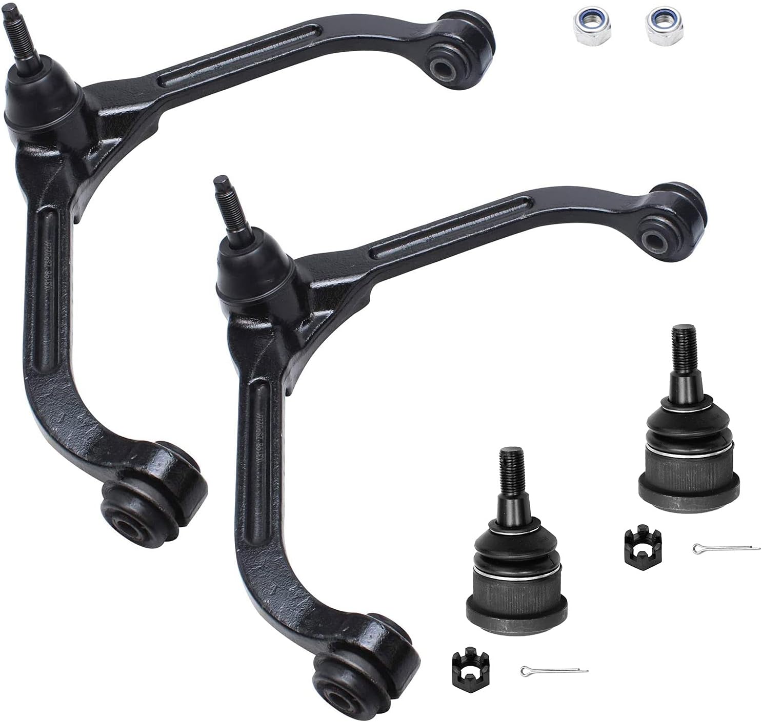 4pc Front Upper Control Arms Assembly & Lower Ball Joints S3852