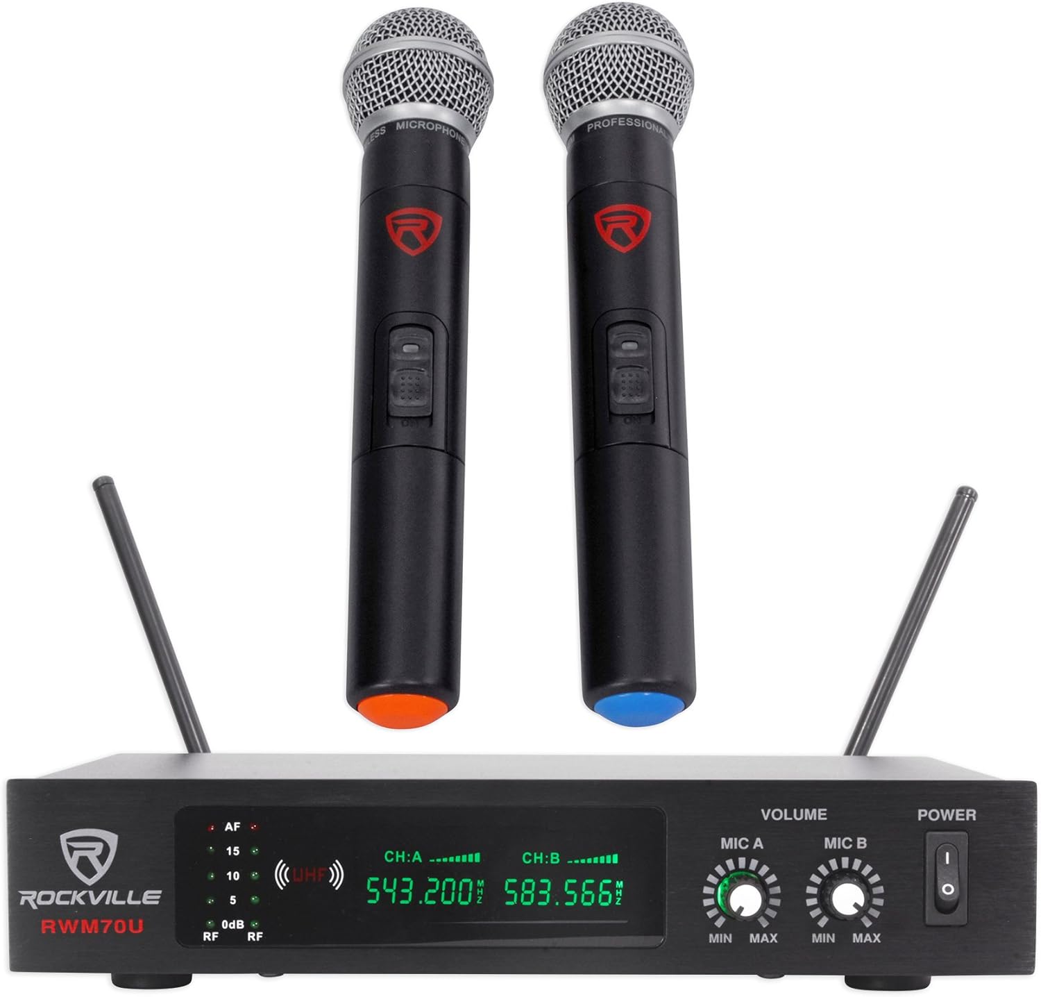 Quad Wireless UHF Handheld/Headset Microphone System 20 Channel N8769