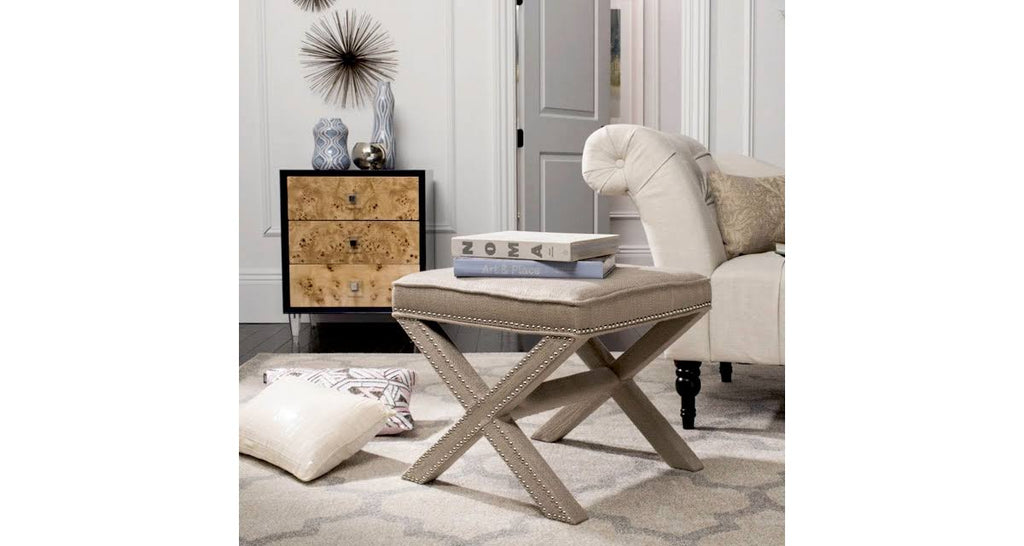 Slate/Beige Ottoman Z77807