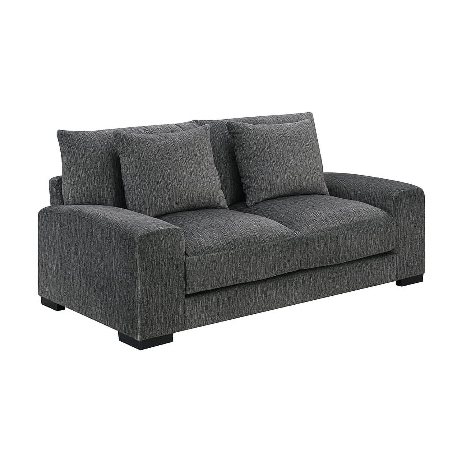 Gray Soft Microfiber Loveseat P21399