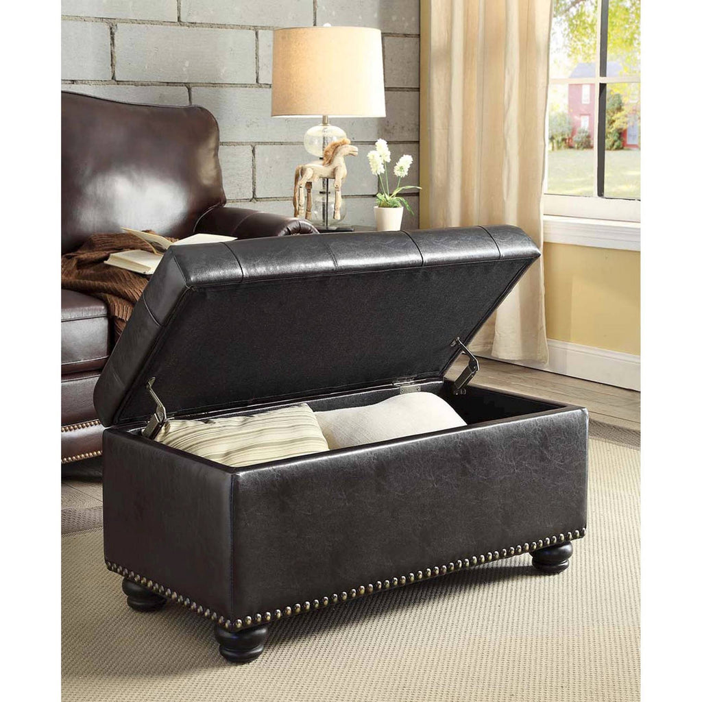 Brown Storage Ottoman M927