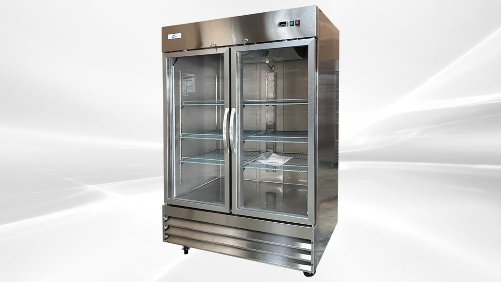 47 Cu.ft Stainless Steel Commercial Dual Glass Door NSF Freezer E29272