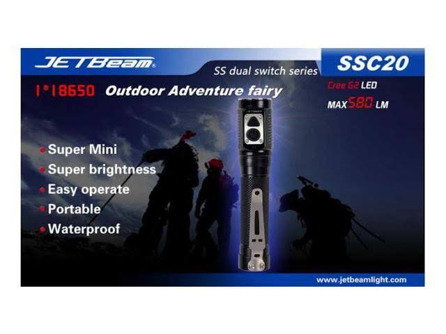Silver Dual Switch Flashlight with Cree G2 LED, 580 Lumens Q18304