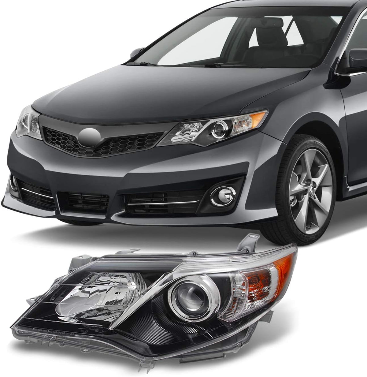 Black Projector Headlights Lamp Driver Left Passenger Right U942209
