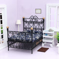 Compact Metal Dollhouse Bed P742