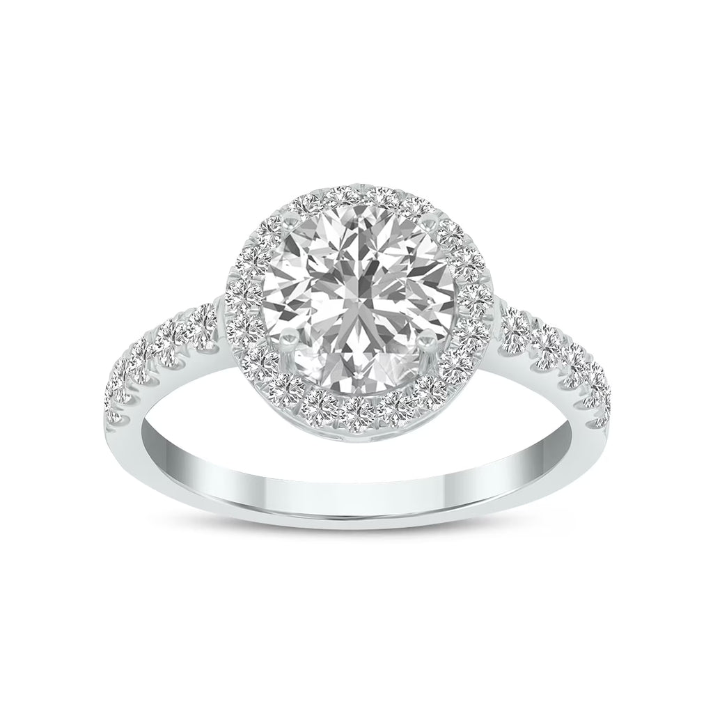 14K White Gold Lab Grown Diamond Engagement Ring E453149