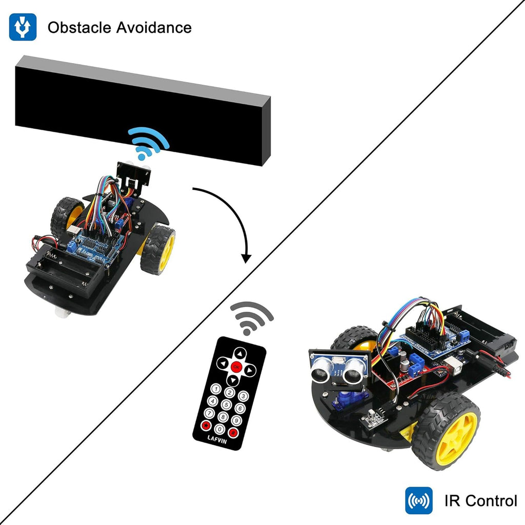 Smart Robot Car 2WD Chassis Kit with Ultrasonic Module DIY Kit B194206