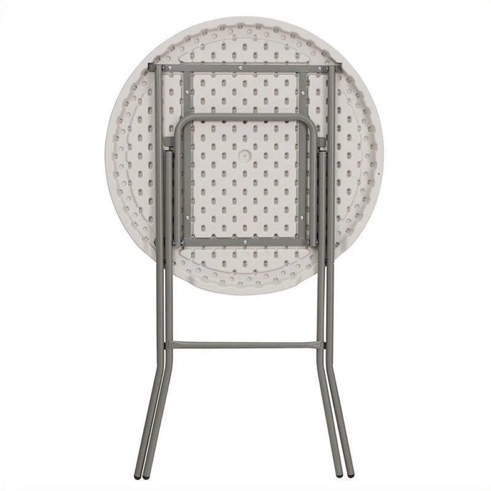 Round Bar Height Folding Table in White G3928