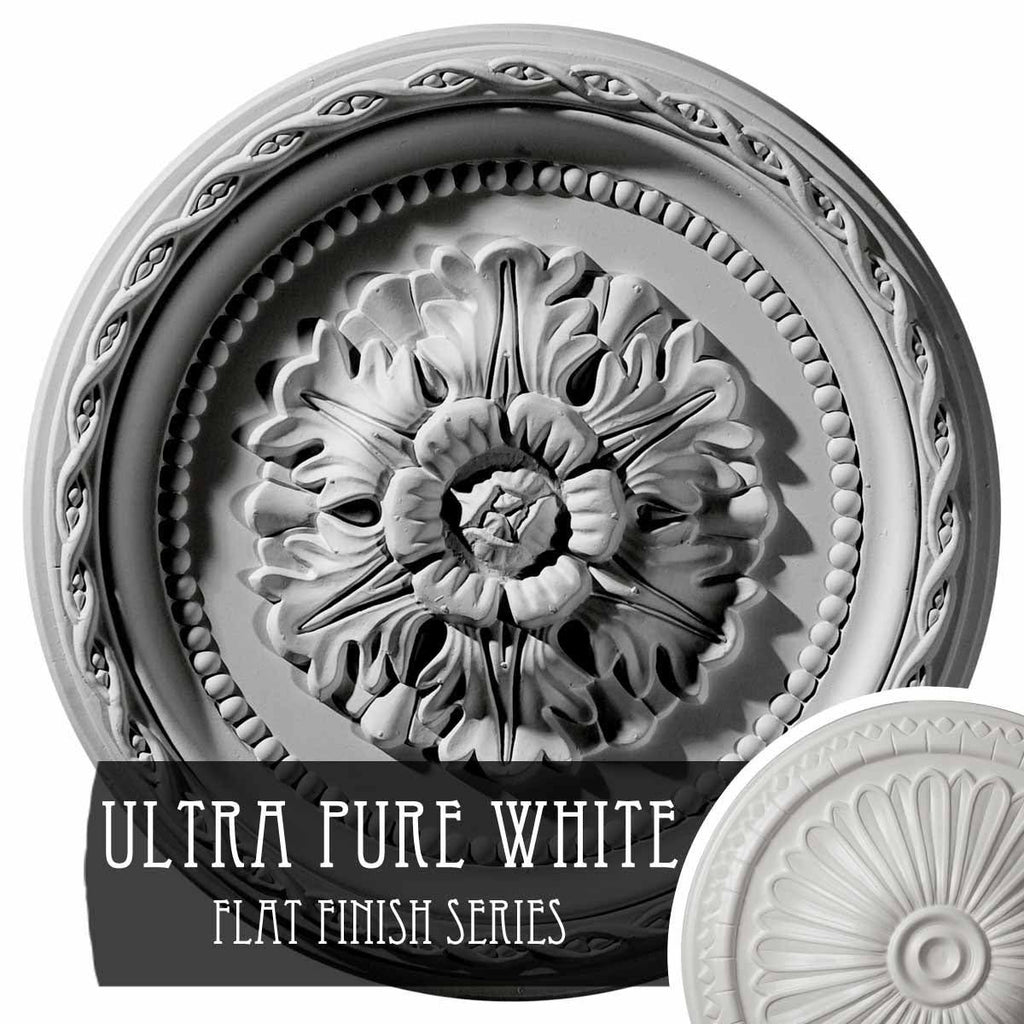 11 1/2x22OD x 1x22P Ultra Pure White Ceiling Medallion V63245