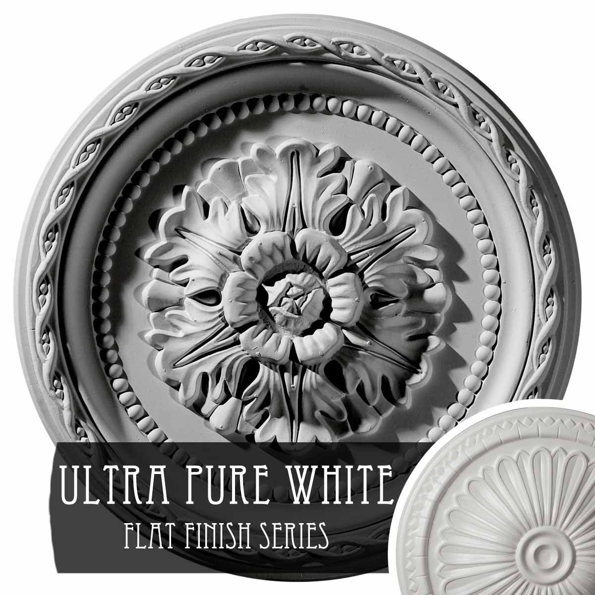 11 1/2x22OD x 1x22P Ultra Pure White Ceiling Medallion V63245