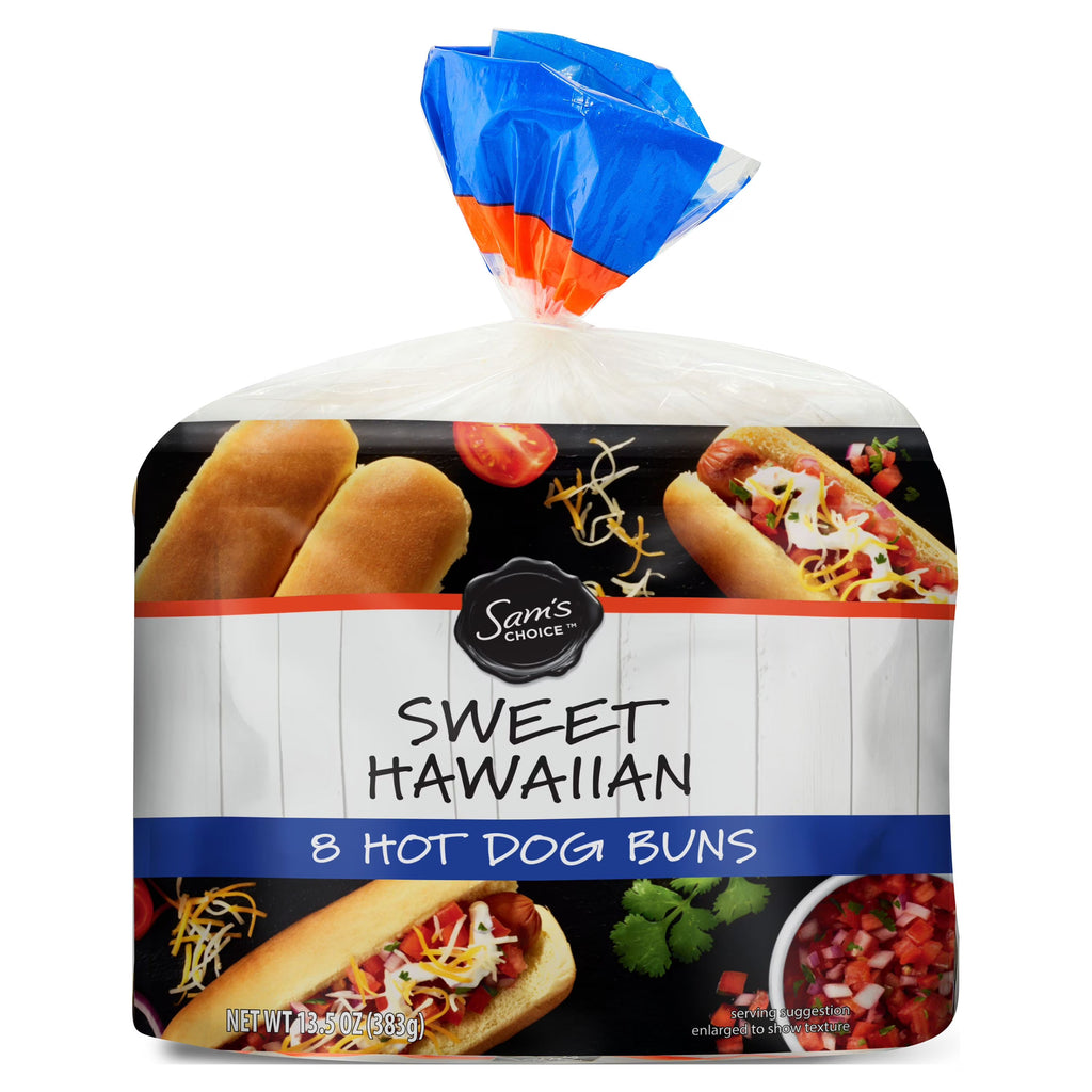 Sweet Hawaiian Hot Dog Buns, 13.5 oz, 8 Count O214682