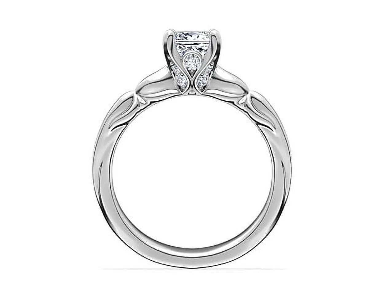 14K White Gold Solitaire Wedding Ring M994