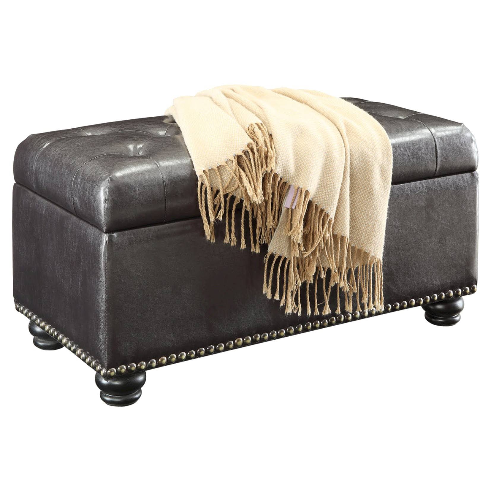Brown Storage Ottoman M927