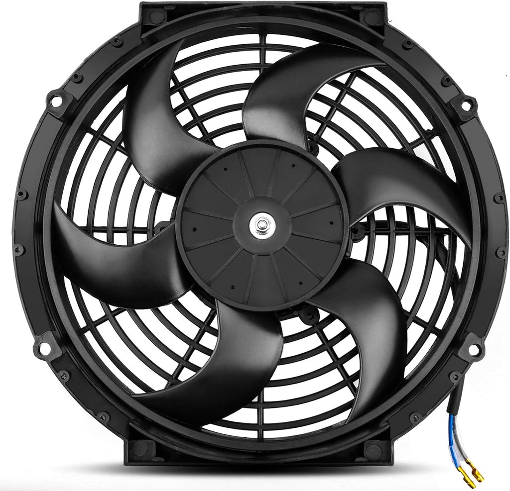 Reversible 10 Inch Electric Radiator Cooling Fan with Mounting Kit 1350 CFM 12 Volts Pack of 2 A993