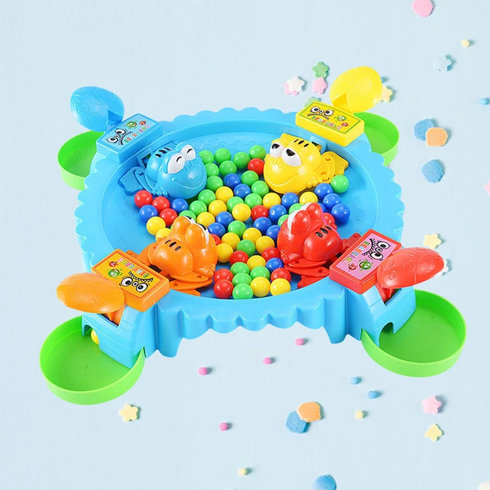 Hungry Game Creative Feeding Froggies Little Eat Beans Desktop Games Toys (4 Players, 24 Beans 478g, Random Color) T68406