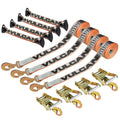 8-Point Roll Back Vehicle Tie Down Kit with Snap Hooks, Set of 4 V302798