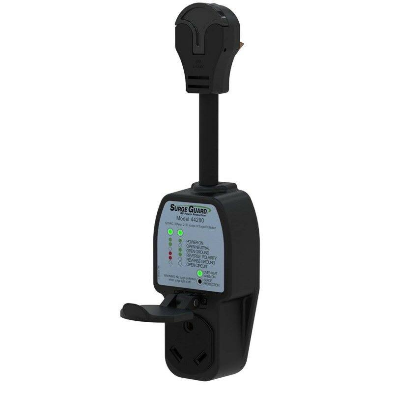 Portable Surge Guard with Enhanced Diagnostics, 120V, 30A, 2100 Joules F9450