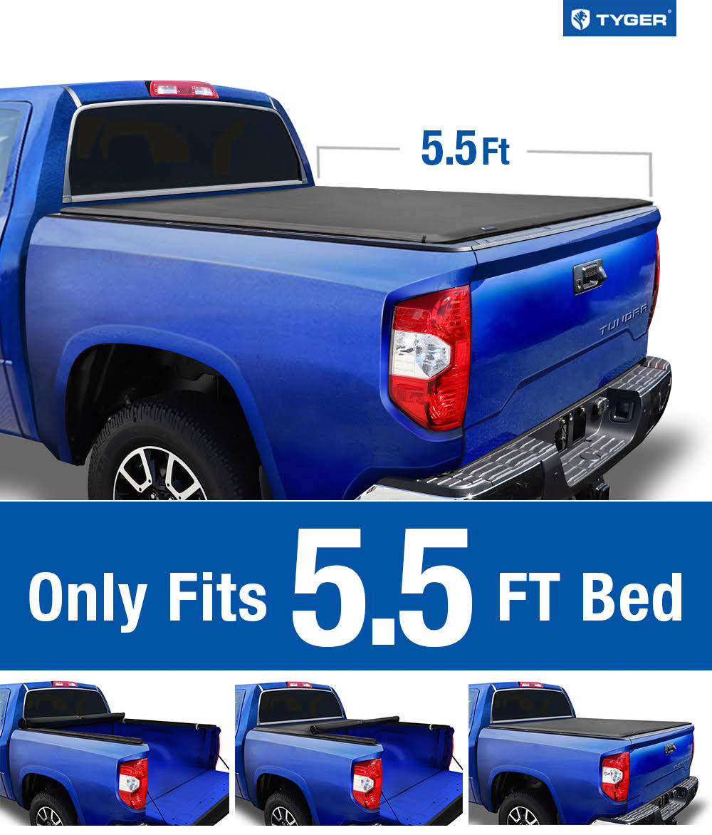Soft Roll Up Truck Bed Tonneau Cover (5.5-Feet) A3495