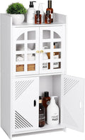 White PVC Double Door Floor Standing Storage Cabinet A399