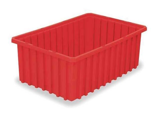 16-1/2 x 10-7/8 x 6 in Red Divider Box O647819
