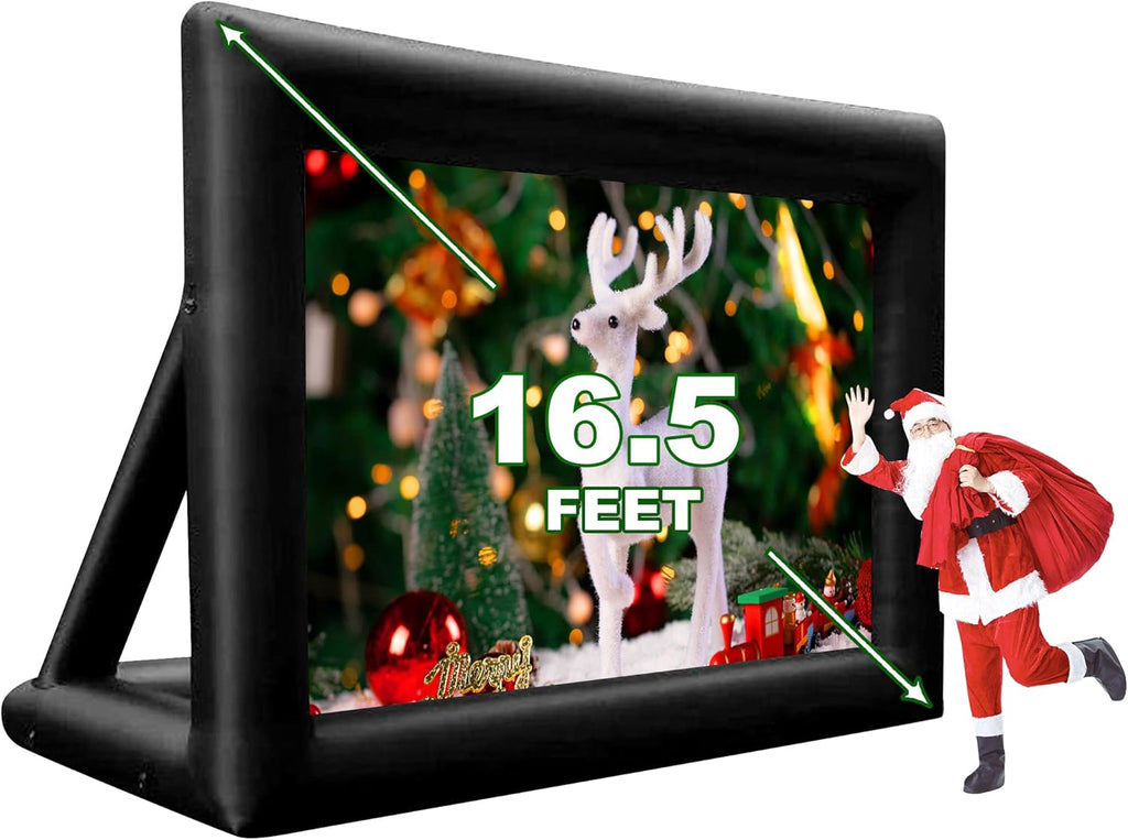 16.5FT Inflatable Outdoor Movie Screen with Air Blower and Carry Bag I614
