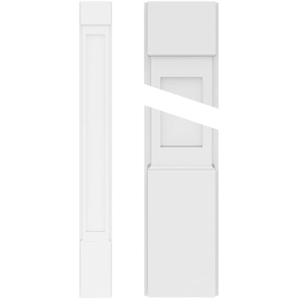 Flat Panel PVC Pilaster with Standard Capital and Base (Pair) K955457