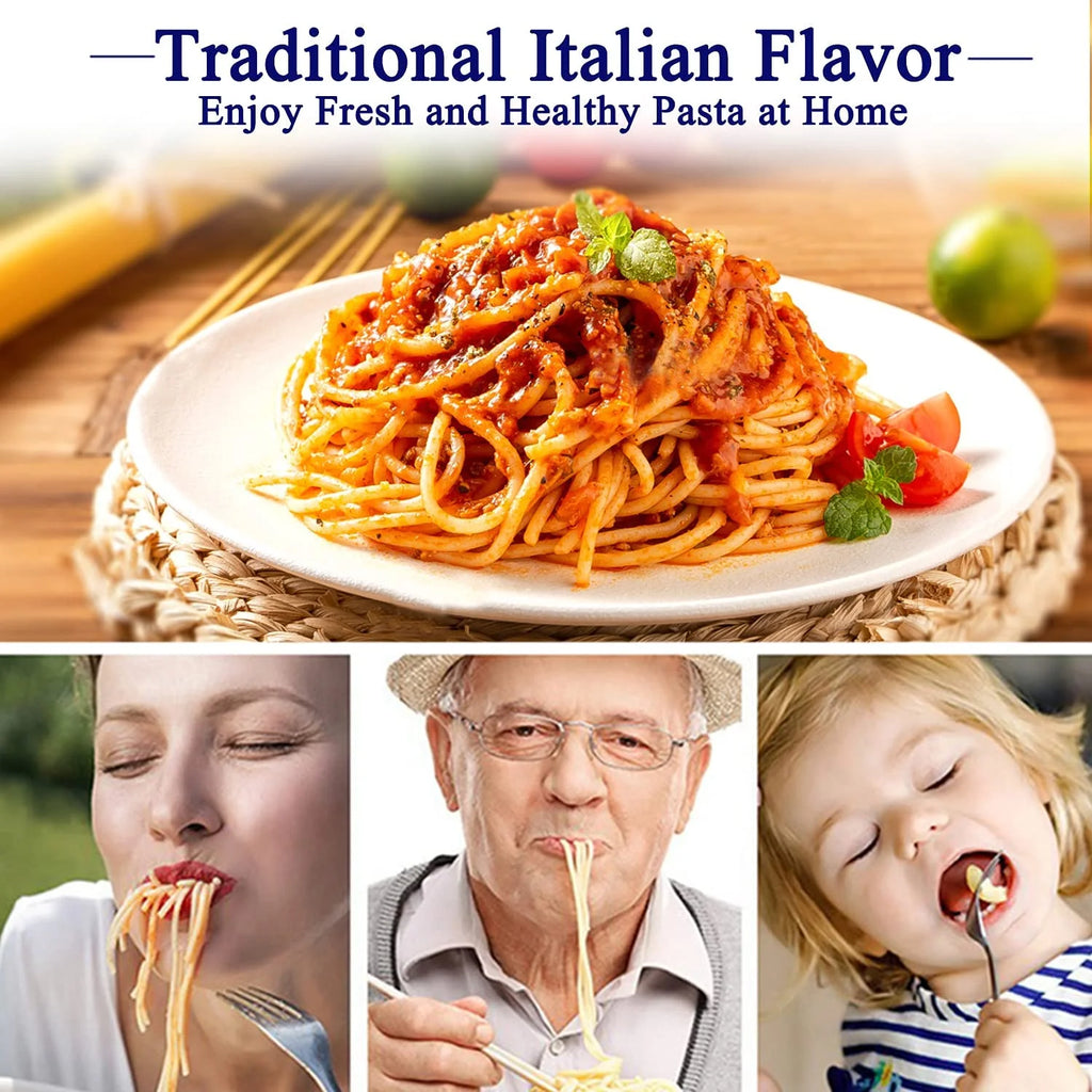 Pasta Maker Machine with 9 Adjustable Thickness Settings, Includes Cutter and Hand Crank V6782
