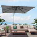10×8FT Cantilever Patio Umbrella, Gray I990