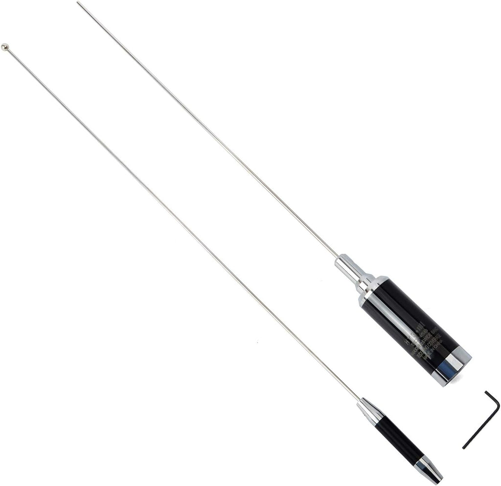 Dual Band NMO Mobile Antenna Stainless Steel Whip, Pack of 2 U760