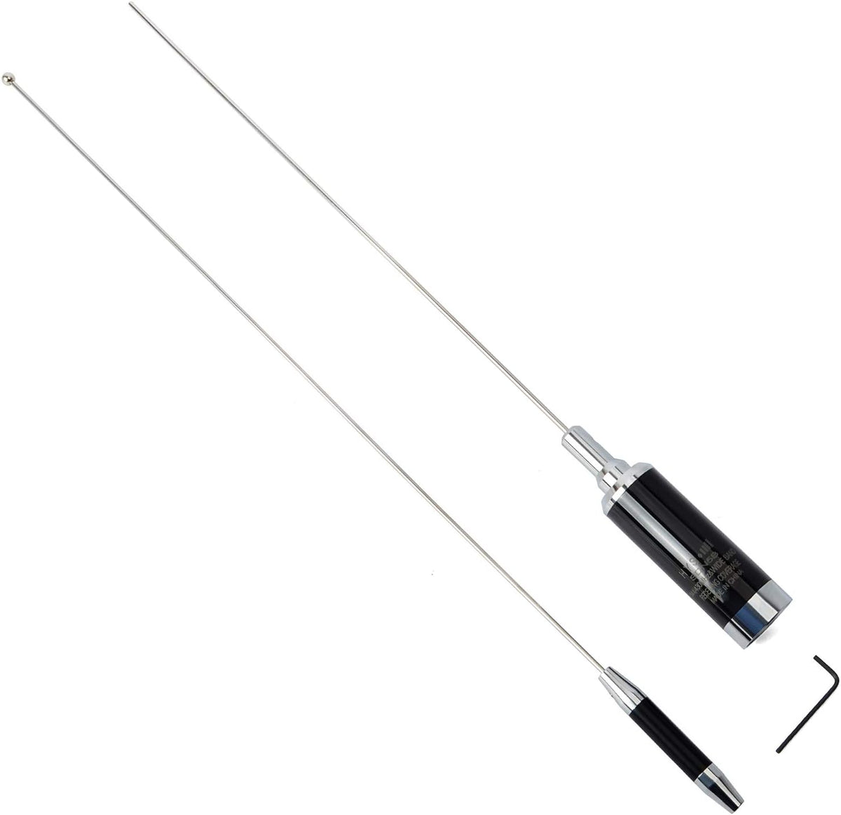 Dual Band NMO Mobile Antenna Stainless Steel Whip, Pack of 2 U760
