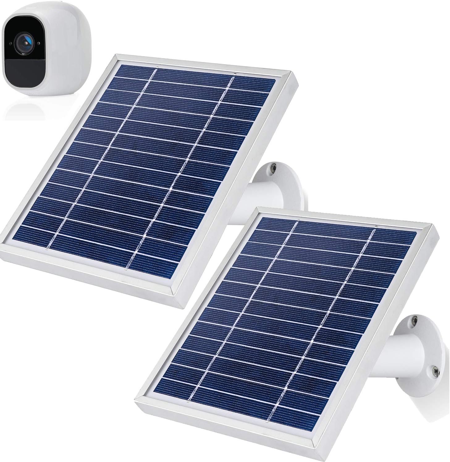 2 Pack Solar Panels for Arlo Pro 2 Camera with 11.8Feet Power Cord and Adjustable Mount U276591