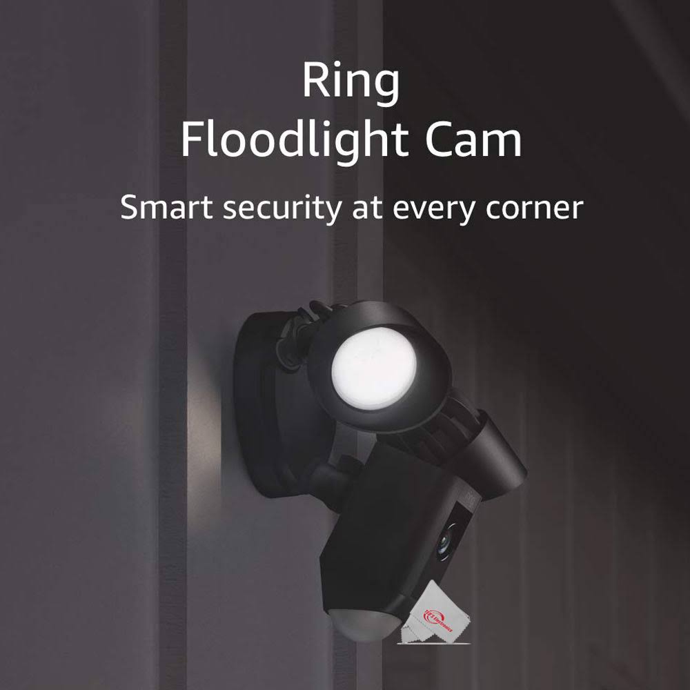 Black Floodlight Cam Wired Plus L32376