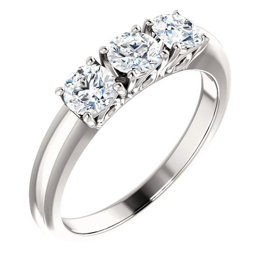 14k Yellow Gold 3-Stone Diamond Engagement Ring Y46386