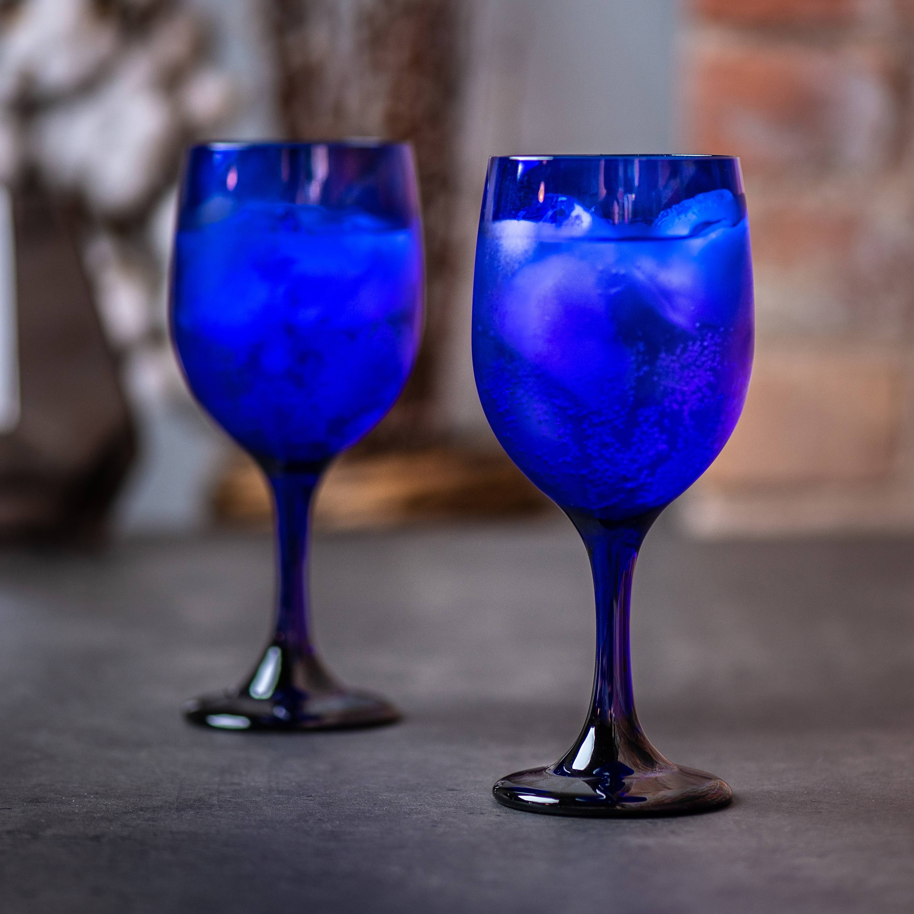 11.5 oz Cobalt Wine Glass Set (12-Pack) Y25594